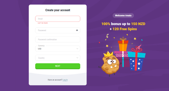 CookieCasino Registratiestappen